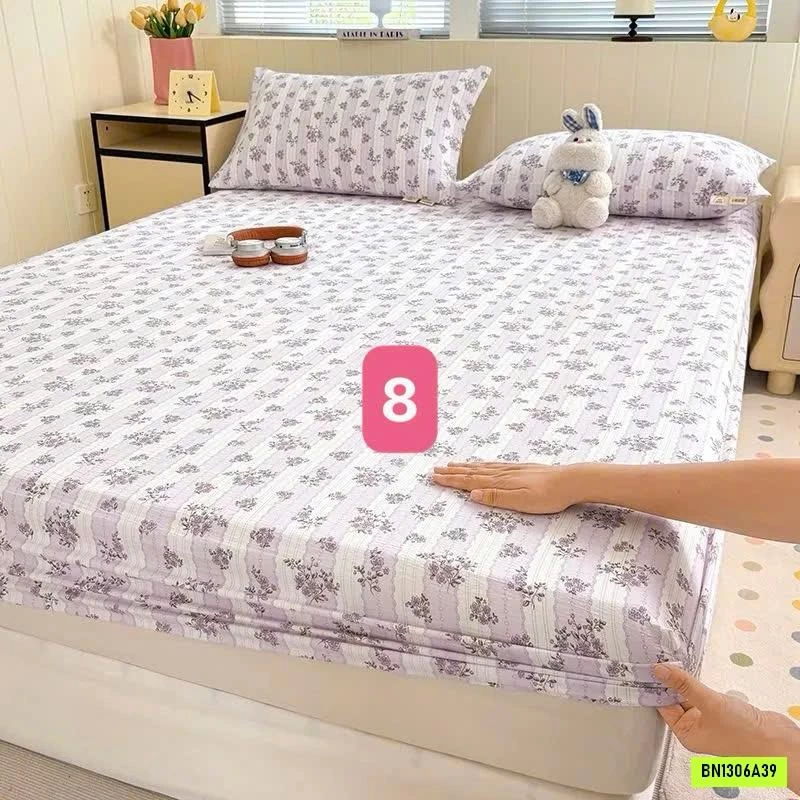 SET GA GIƯỜNG VÀ 2 VỎ GỐI COTTON HÀN