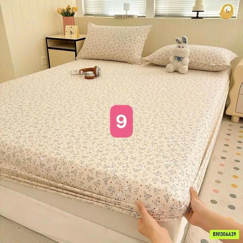 SET GA GIƯỜNG VÀ 2 VỎ GỐI COTTON HÀN
