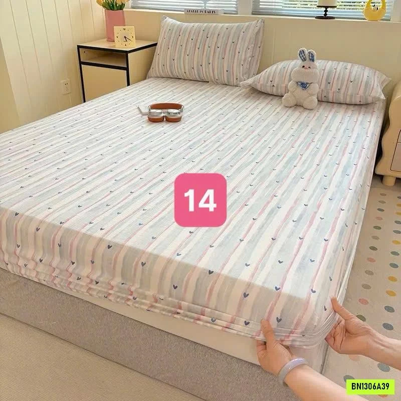 SET GA GIƯỜNG VÀ 2 VỎ GỐI COTTON HÀN