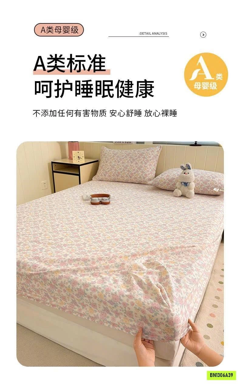 SET GA GIƯỜNG VÀ 2 VỎ GỐI COTTON HÀN