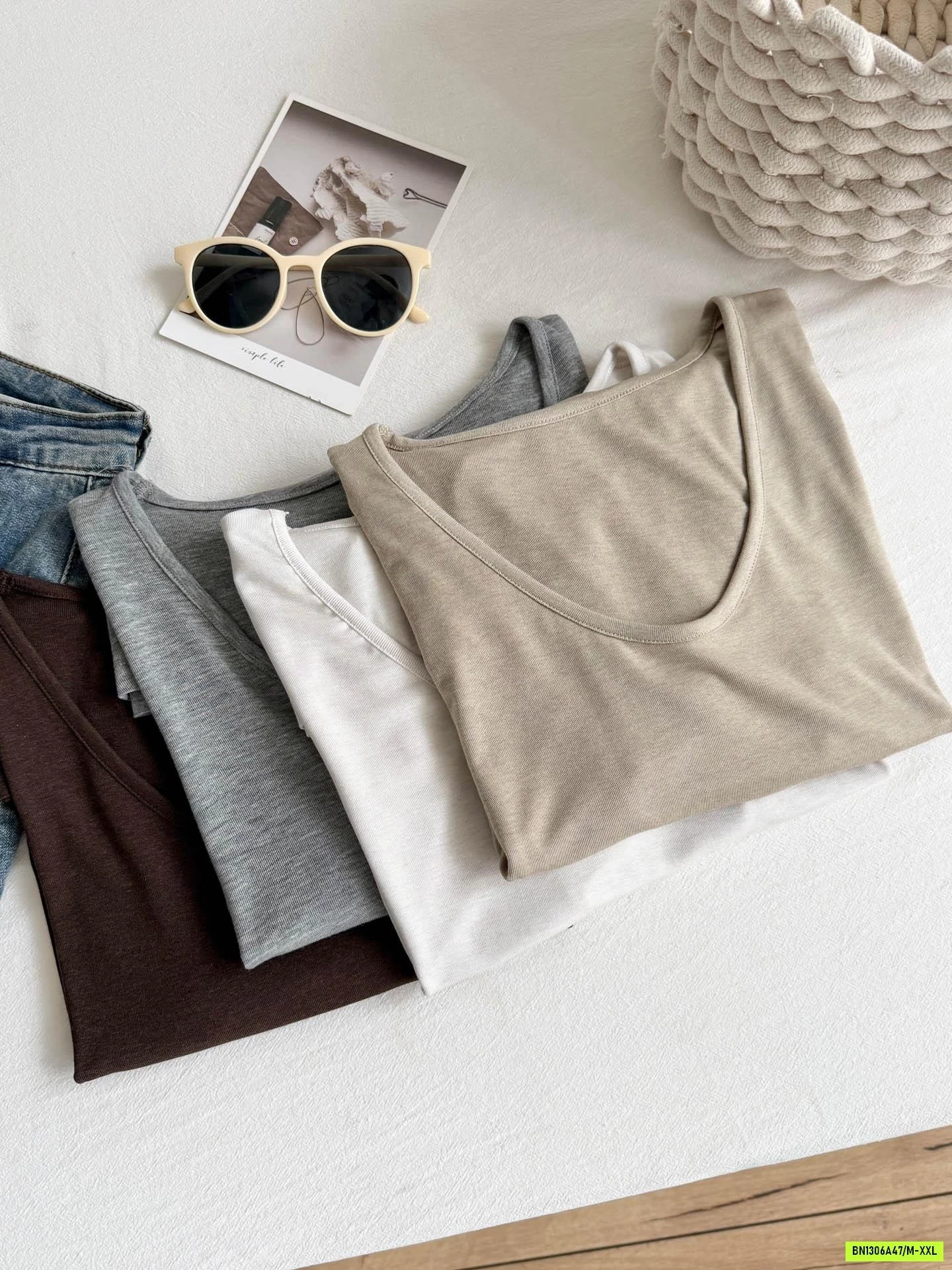 ÁO THUN COTTON CỔ TRÒN