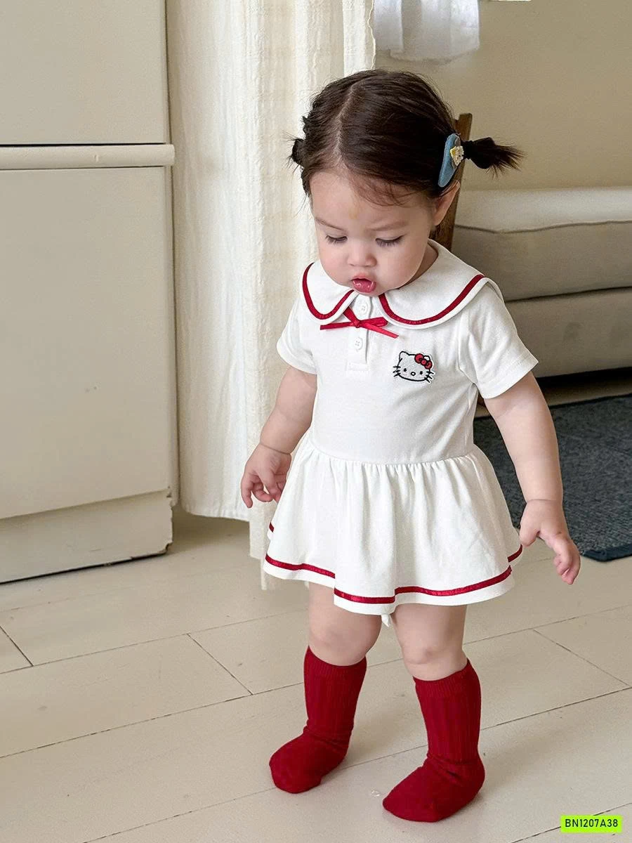 BODY VÁY VIỀN ĐỎ KITTY