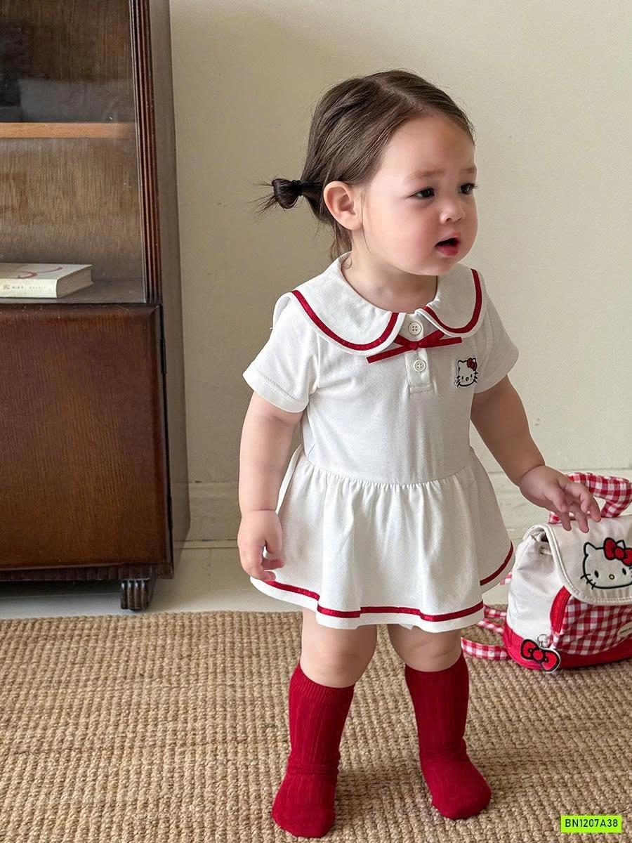 BODY VÁY VIỀN ĐỎ KITTY