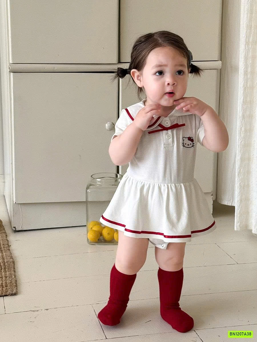 BODY VÁY VIỀN ĐỎ KITTY