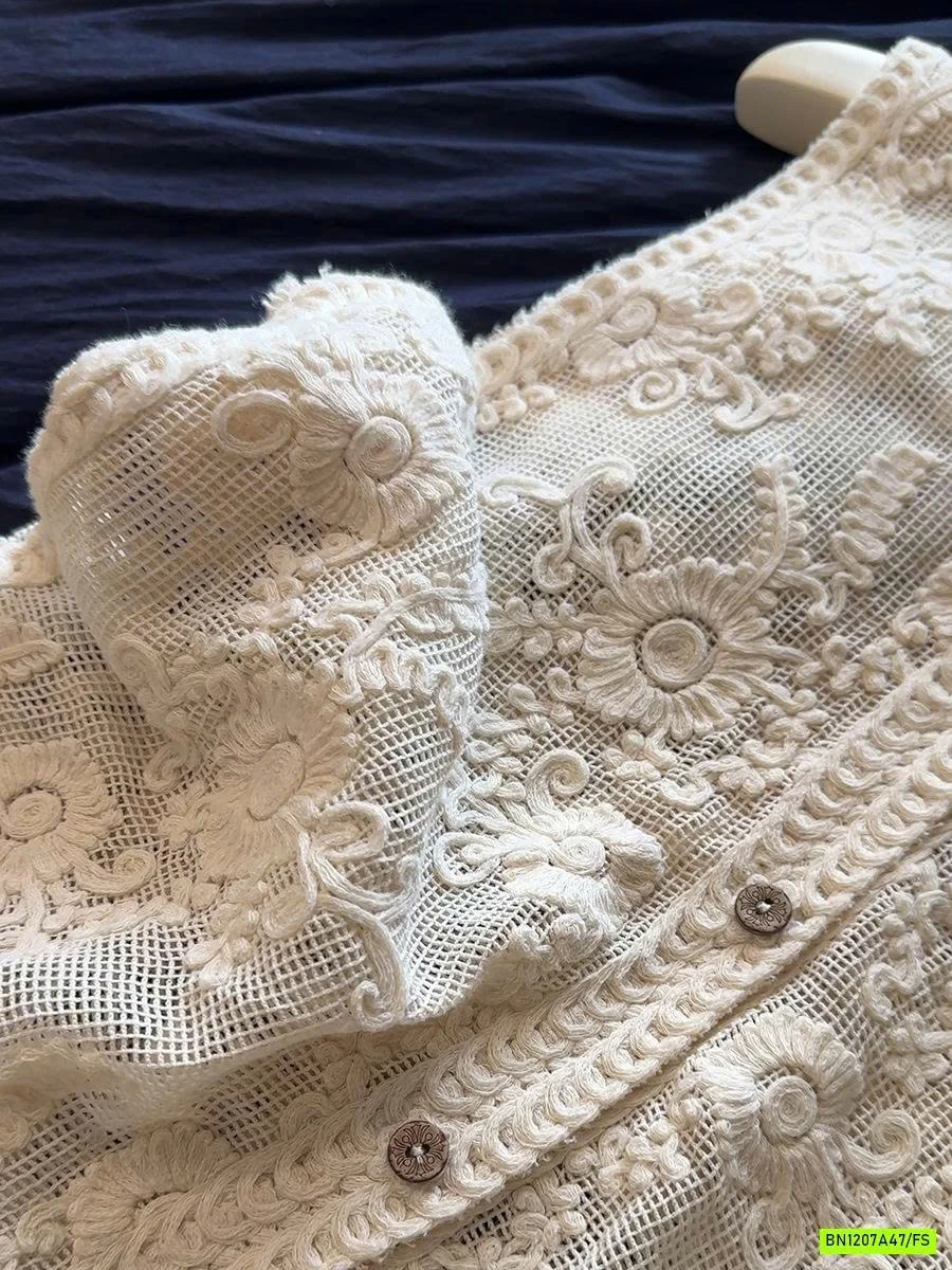 BST ÁO LƯỚI THÊU VINTAGE