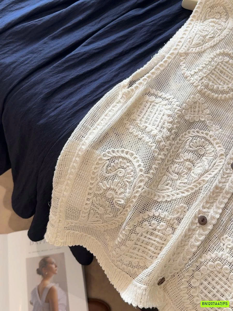 BST ÁO LƯỚI THÊU VINTAGE