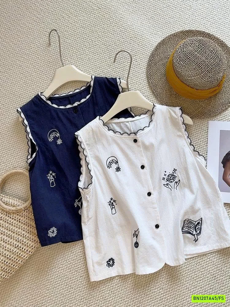 ÁO SƠ MI SÁT NÁCH THÊU