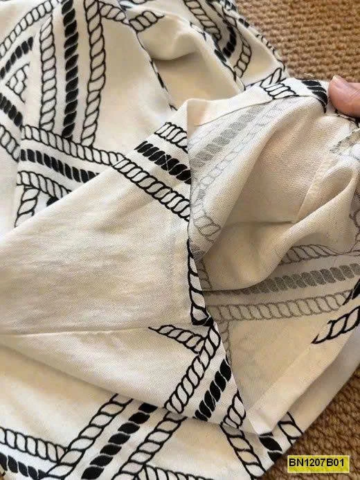 QUẦN SUÔNG ỐNG RỘNG HỌA TIẾT ANNA