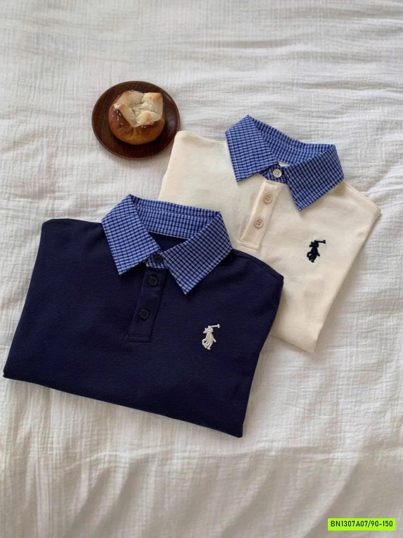 ÁO POLO GIẢ 2 LỚP CARO XANH