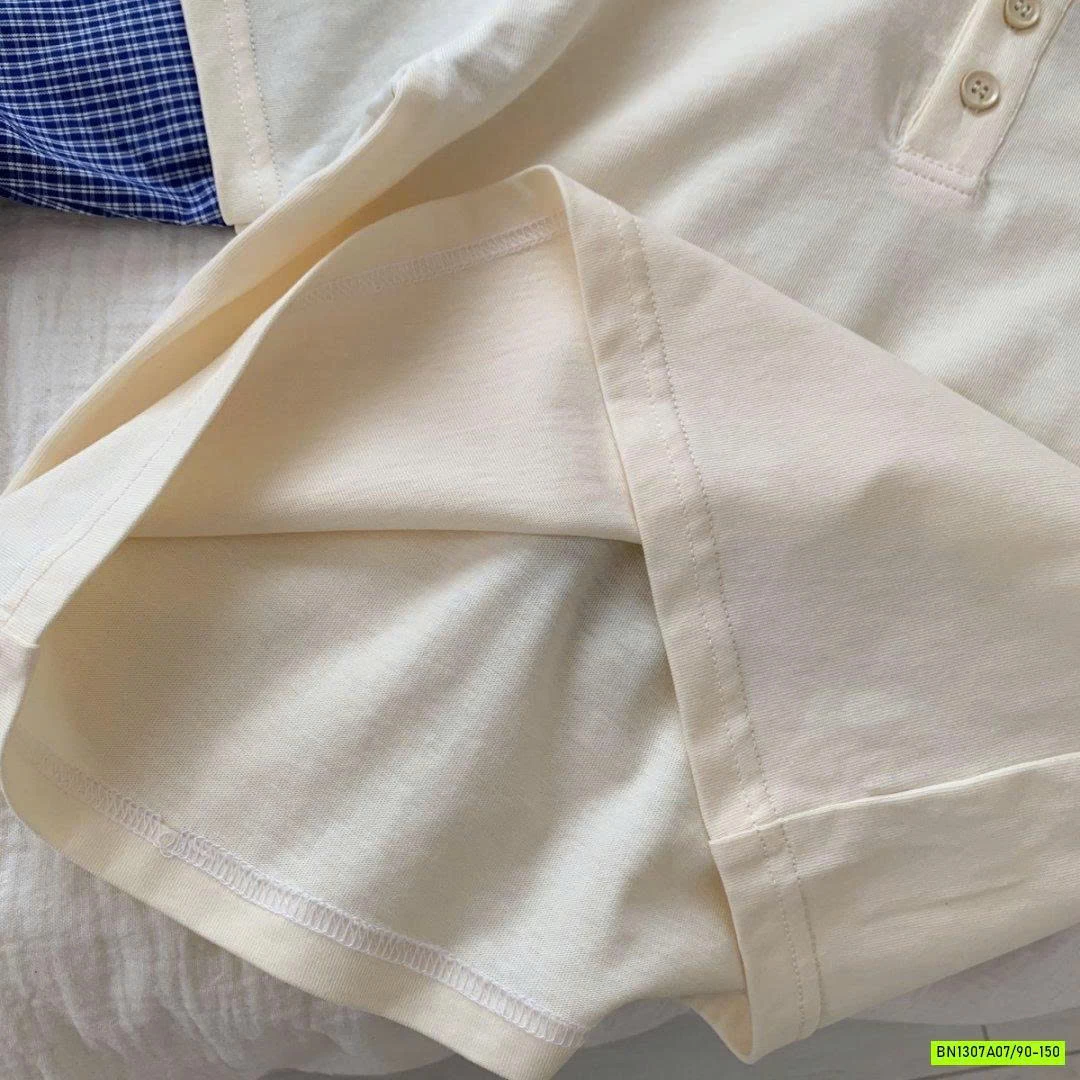 ÁO POLO GIẢ 2 LỚP CARO XANH