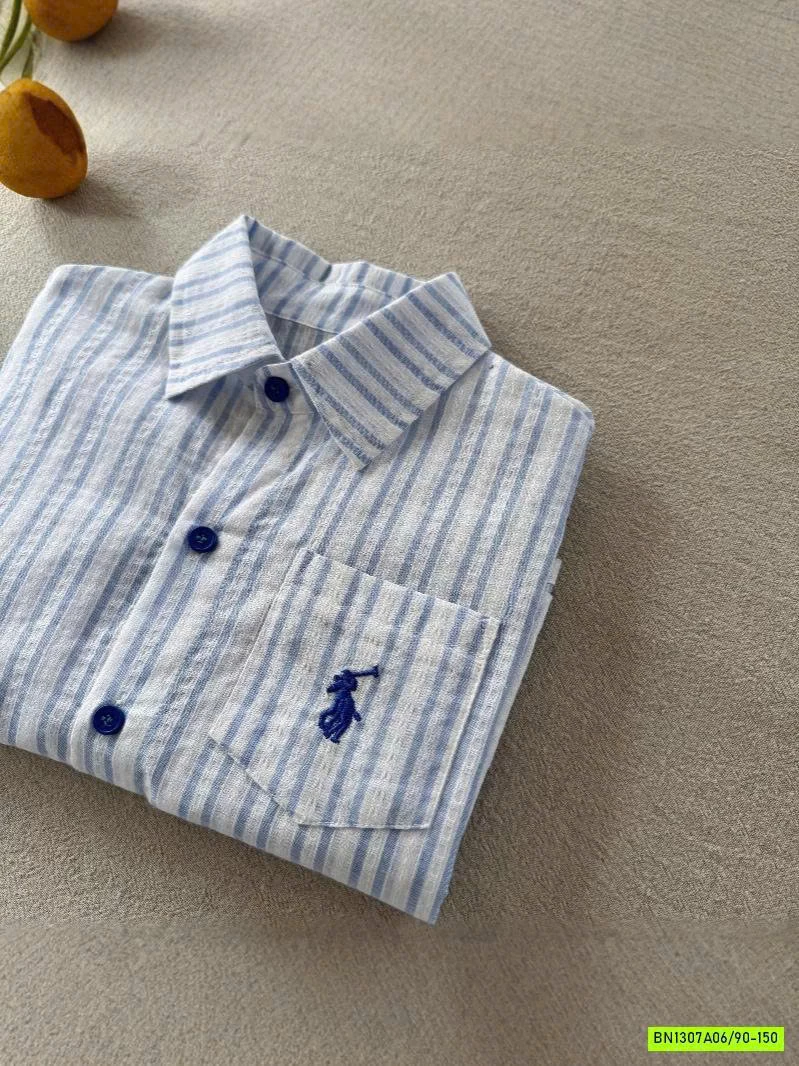 SƠ MI SỌC XANH TÚI NGỰC