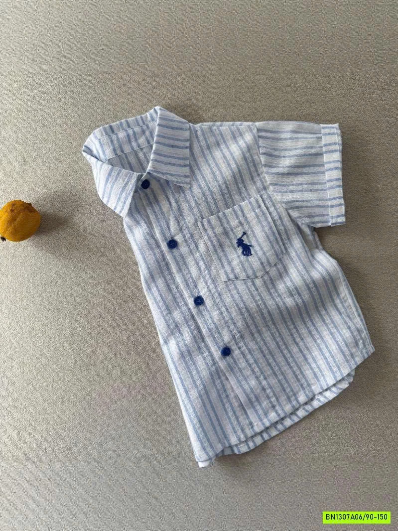 SƠ MI SỌC XANH TÚI NGỰC