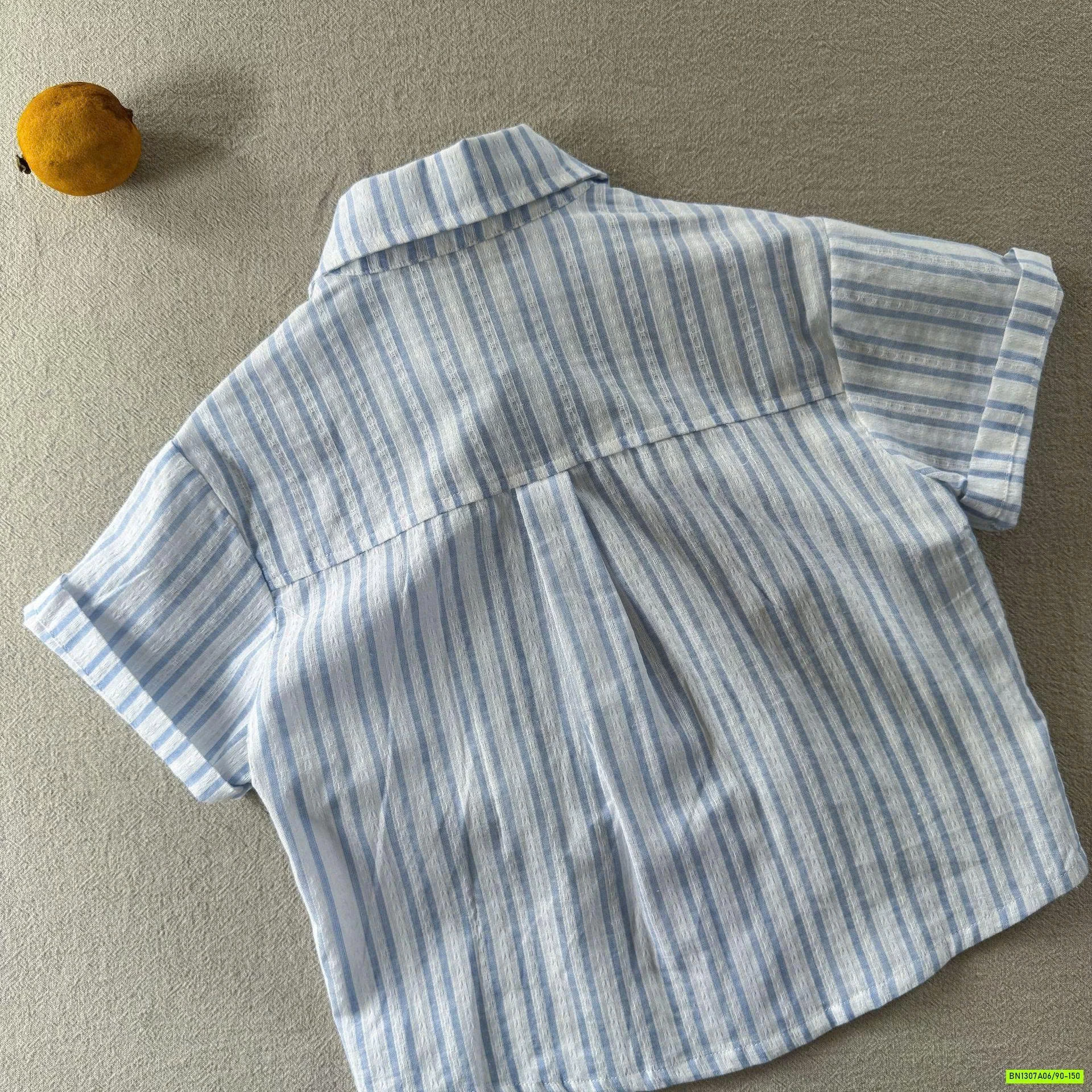 SƠ MI SỌC XANH TÚI NGỰC