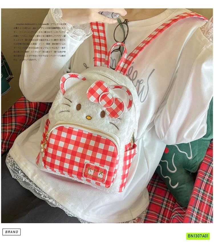 BALO CARO KITTY PHỐI LÔNG