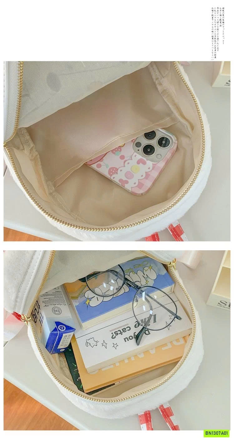 BALO CARO KITTY PHỐI LÔNG