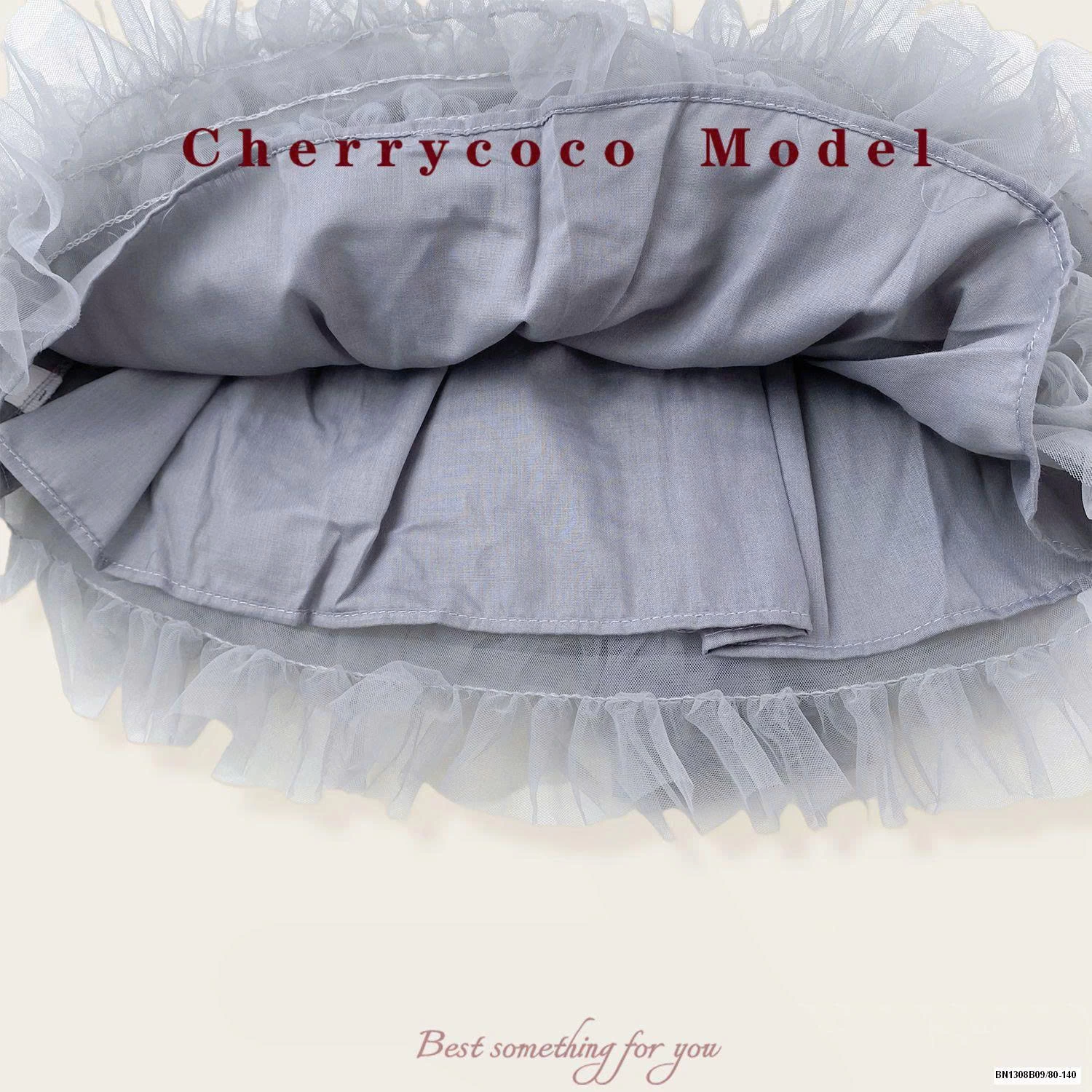 SÉT ÁO LEN MIX CHÂN VÁY TUTU XÁM CHERYCOCO