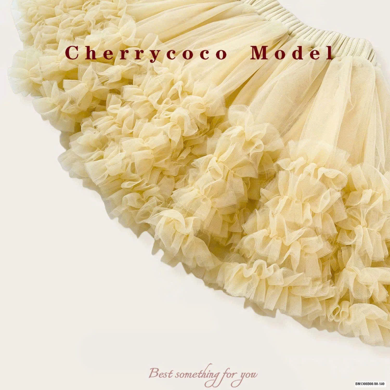 SET ÁO LEN + CHÂN VÁY TUTU VÀNG CHERRYCOCO