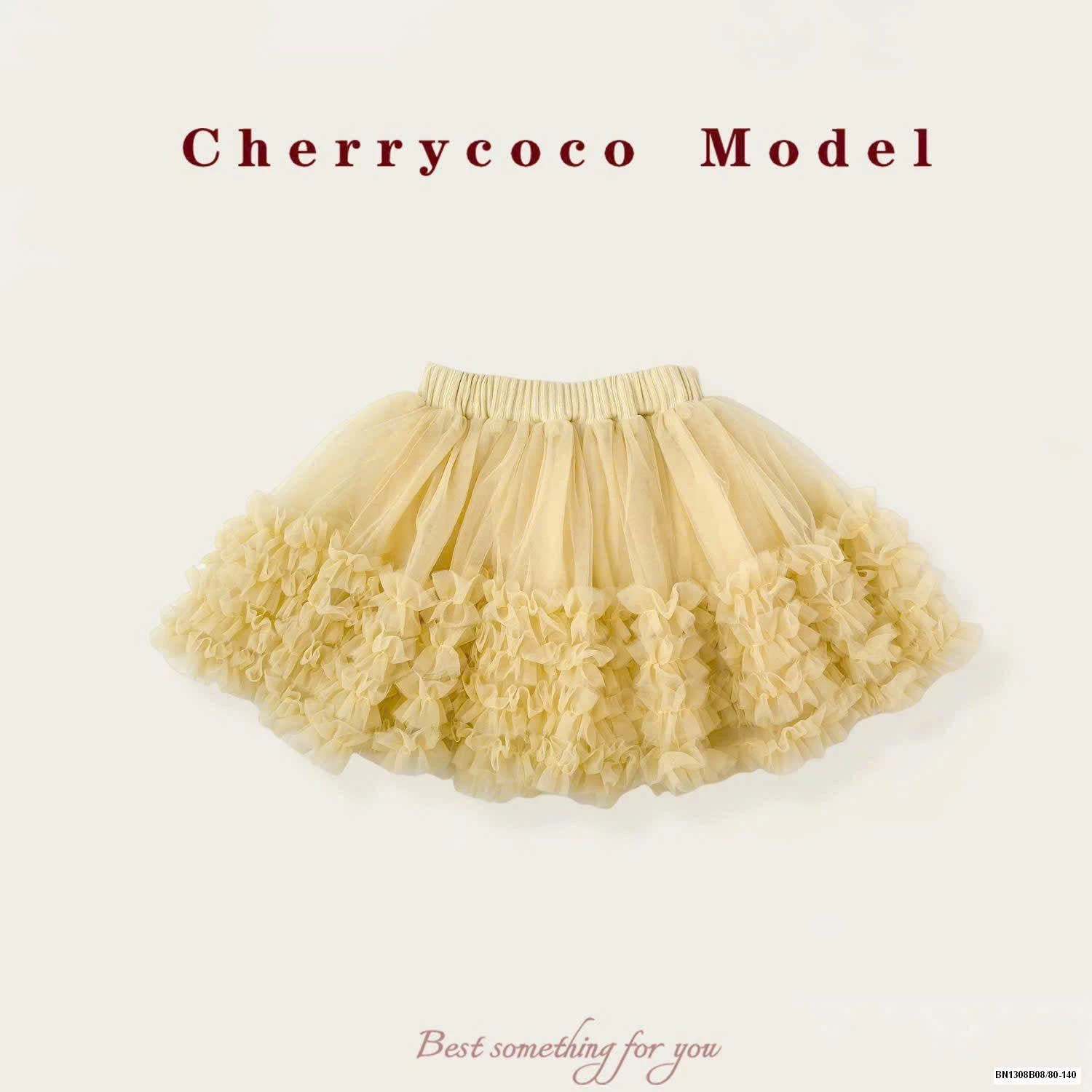 SET ÁO LEN + CHÂN VÁY TUTU VÀNG CHERRYCOCO