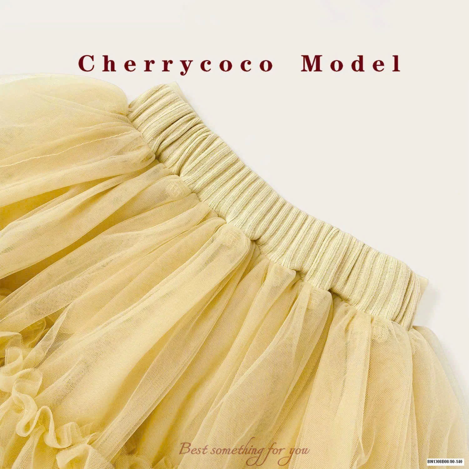 SET ÁO LEN + CHÂN VÁY TUTU VÀNG CHERRYCOCO