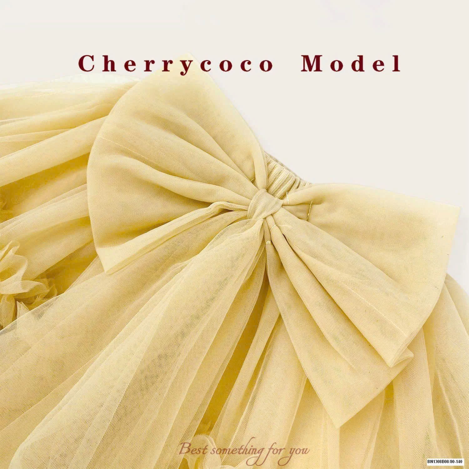 SET ÁO LEN + CHÂN VÁY TUTU VÀNG CHERRYCOCO