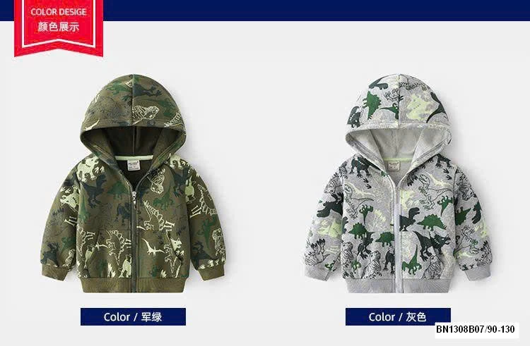 ÁO KHOÁC HỌA TIẾT KHỦNG LONG CHO BT