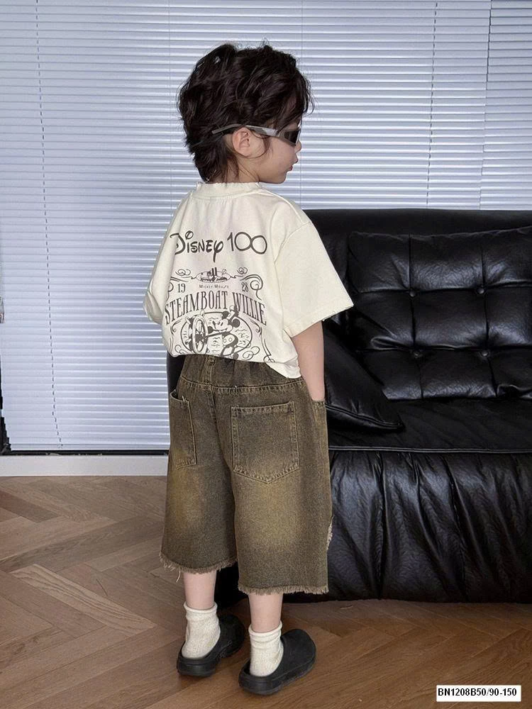 QUẦN SHORT JEAN RÁCH NÂU