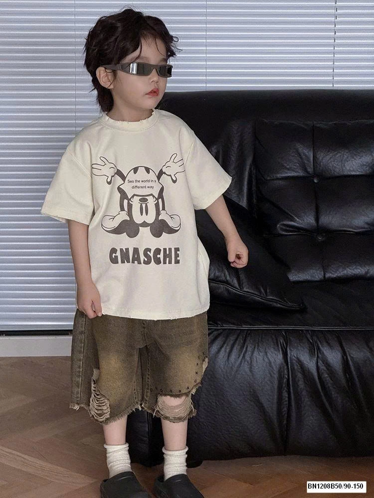 QUẦN SHORT JEAN RÁCH NÂU