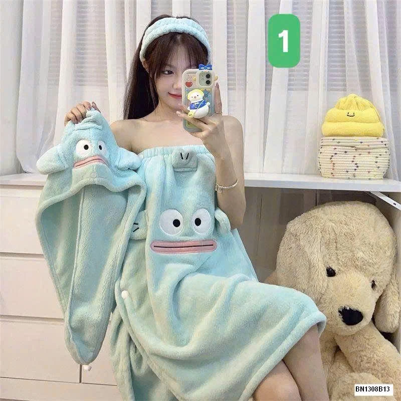 SET 3 MÓN VÁY TẮM HOẠT HÌNH VẢI LÔNG CỪU