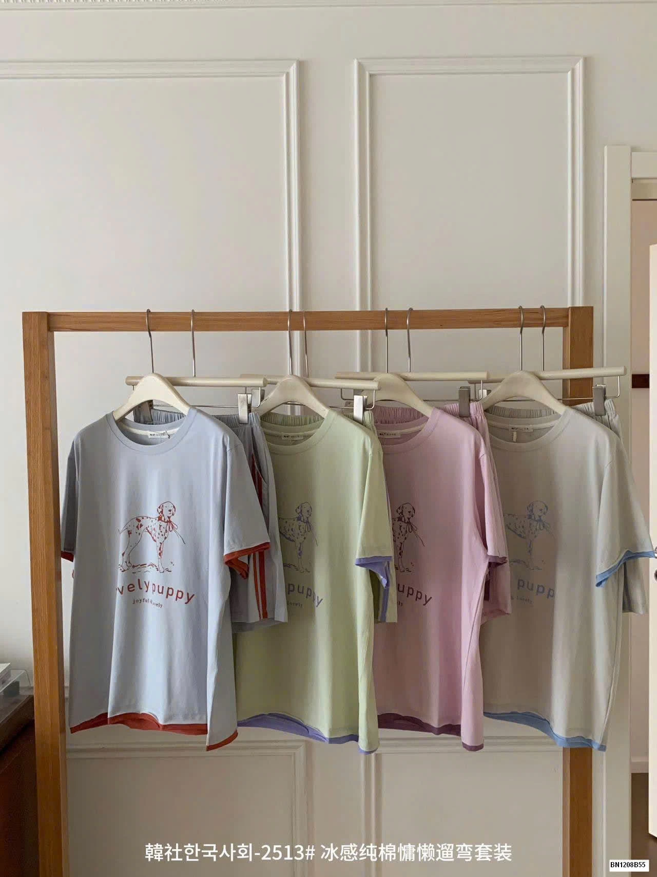 BỘ NGỦ CỘC TAY HÌNH CHÚ CHÓ CHO NỮ