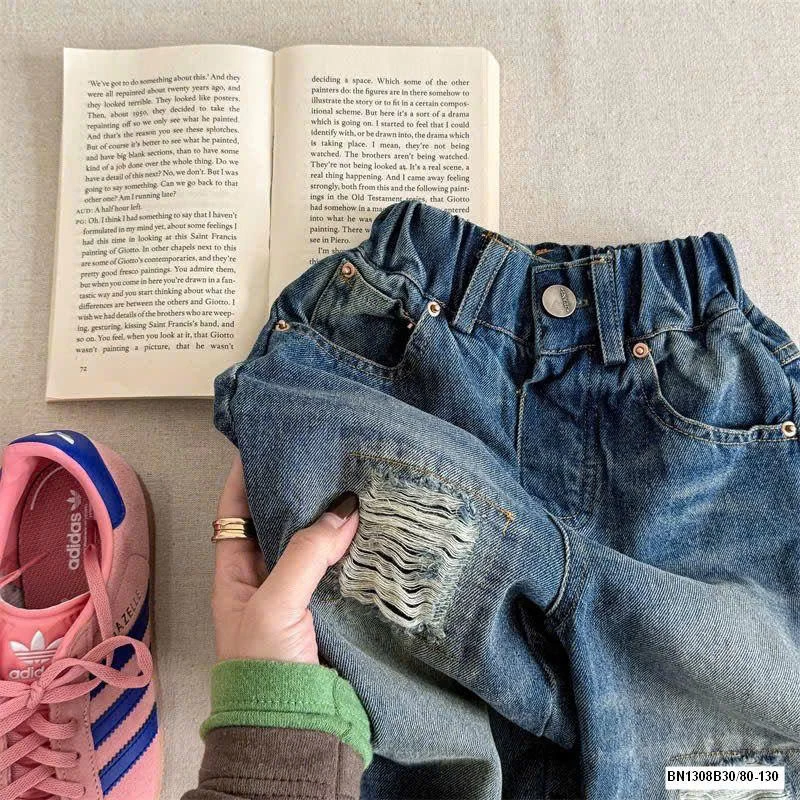 QUẦN JEAN RÁCH CẠP CHUN ADBA.BY