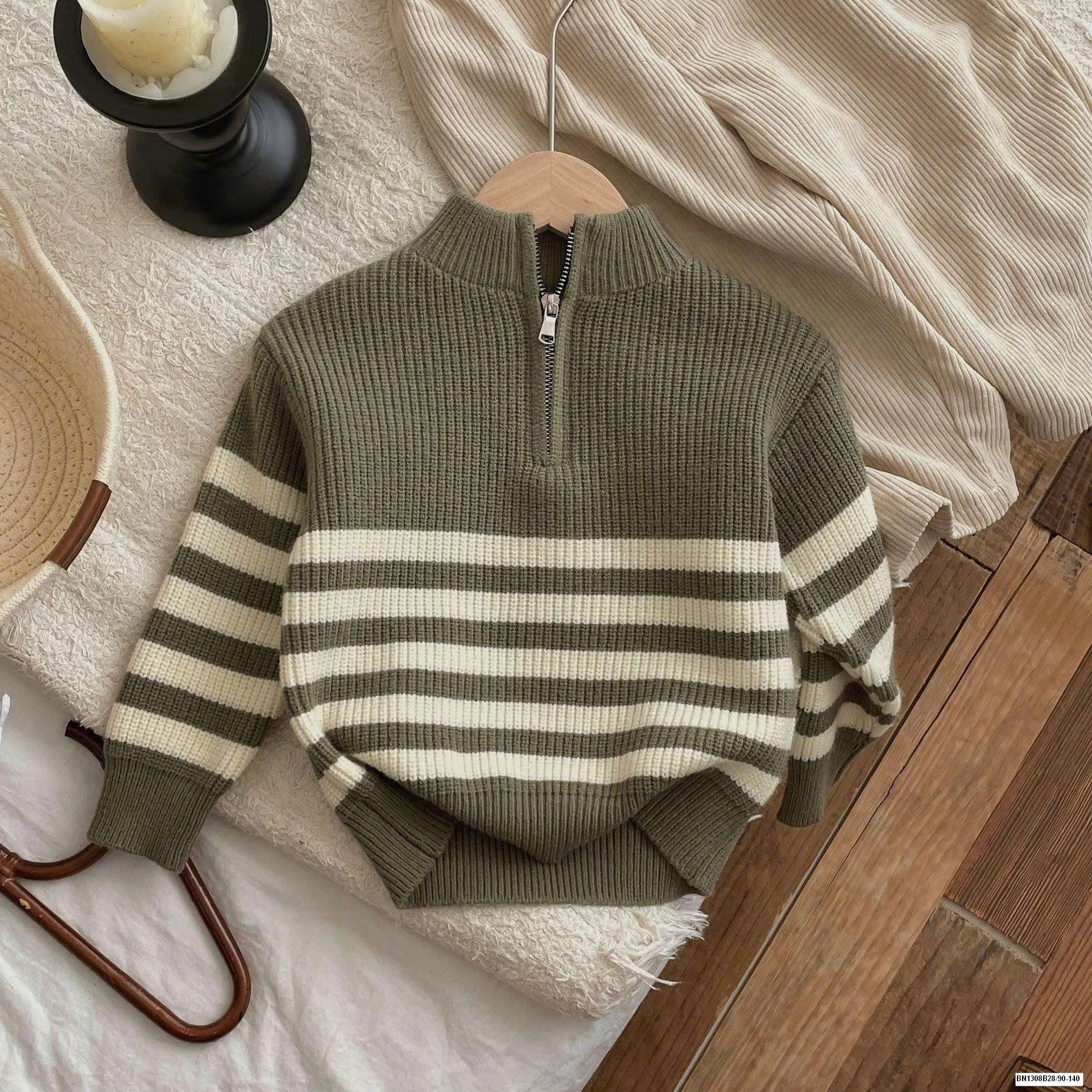 ÁO LEN KHÓA CỔ CHO BÉ