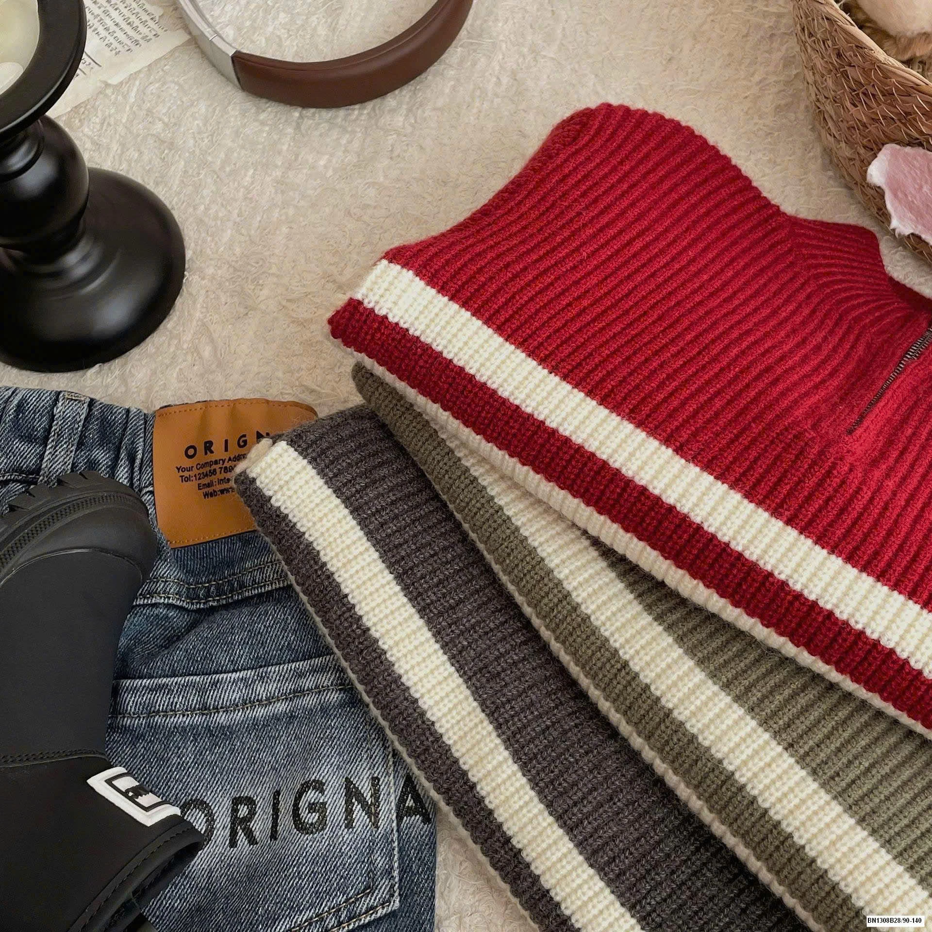 ÁO LEN KHÓA CỔ CHO BÉ