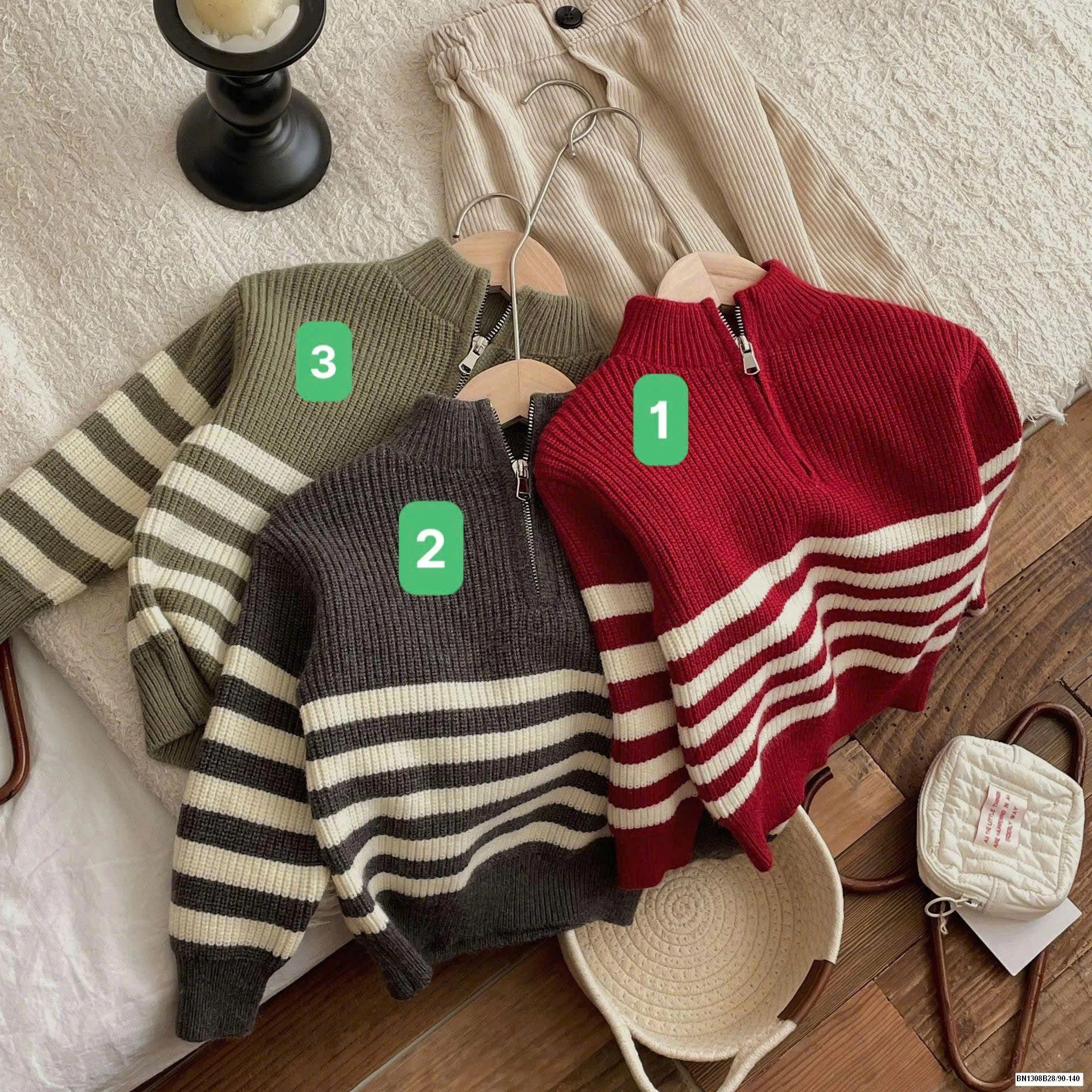 ÁO LEN KHÓA CỔ CHO BÉ