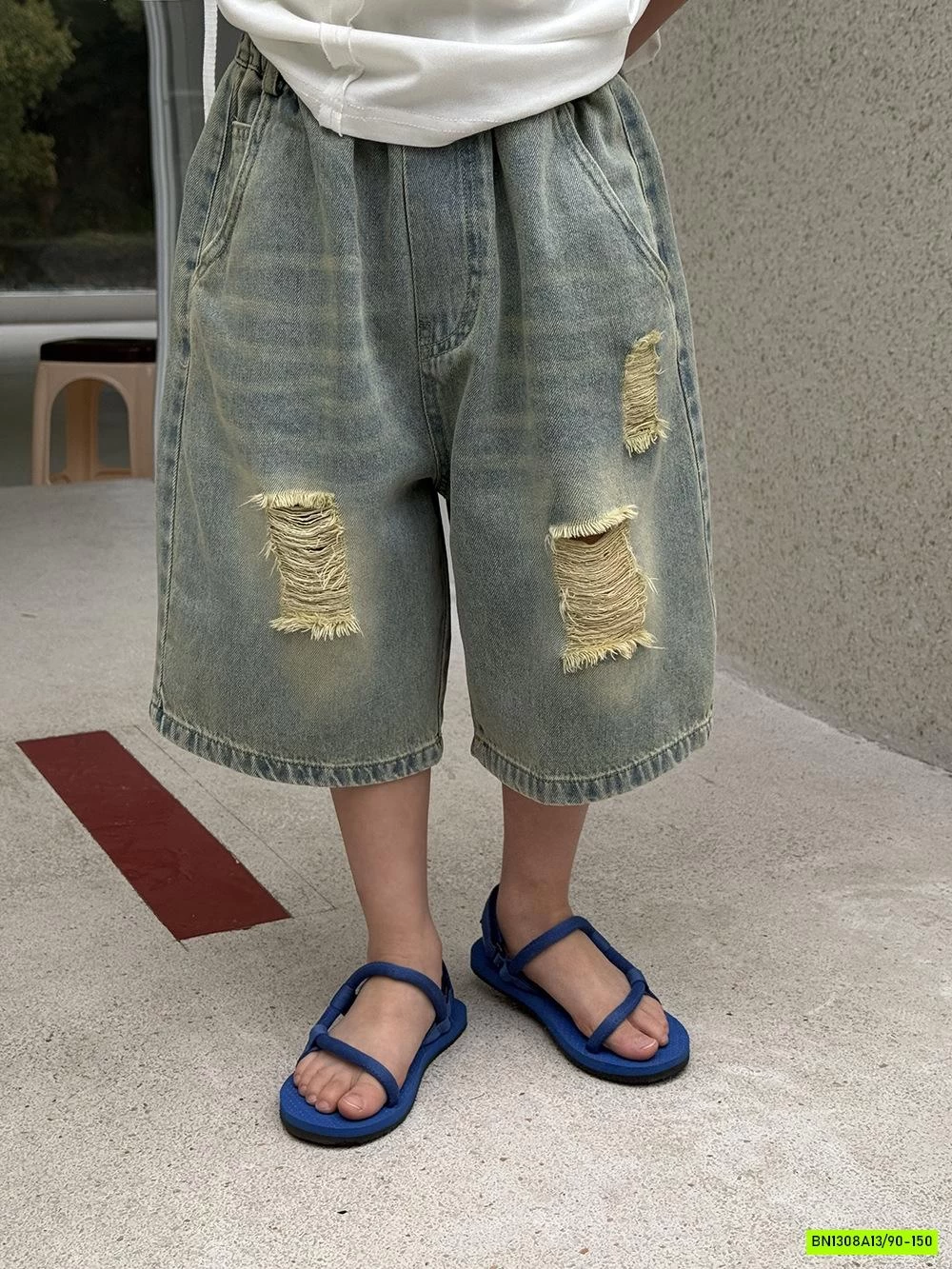 ÁO THUN CO.CA MIX JEANS RÁCH