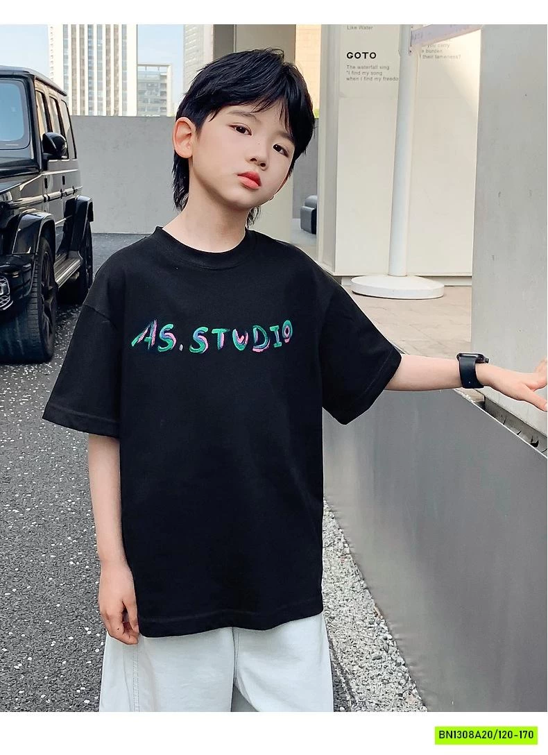 ÁO THUN ĐEN IN HÌNH LƯNG HHBABY