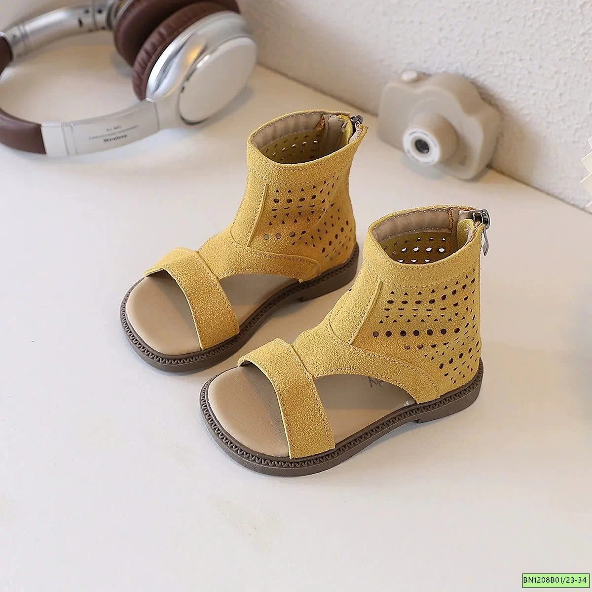 SANDAL DA LỘN CAO CỔ