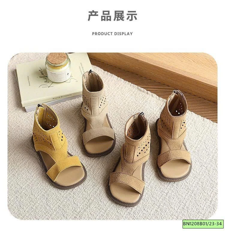 SANDAL DA LỘN CAO CỔ