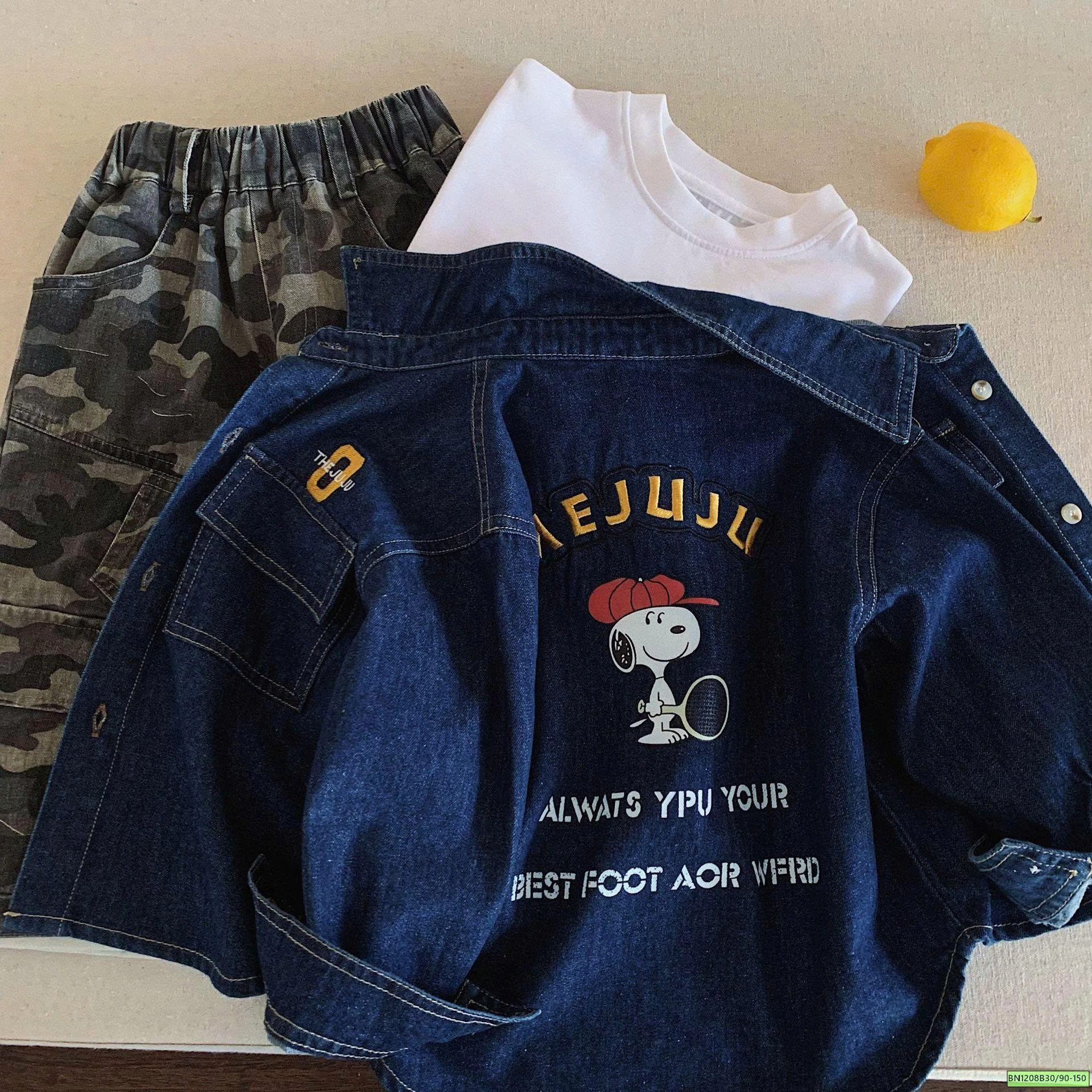 ÁO KHOÁC DENIM IN CÚN