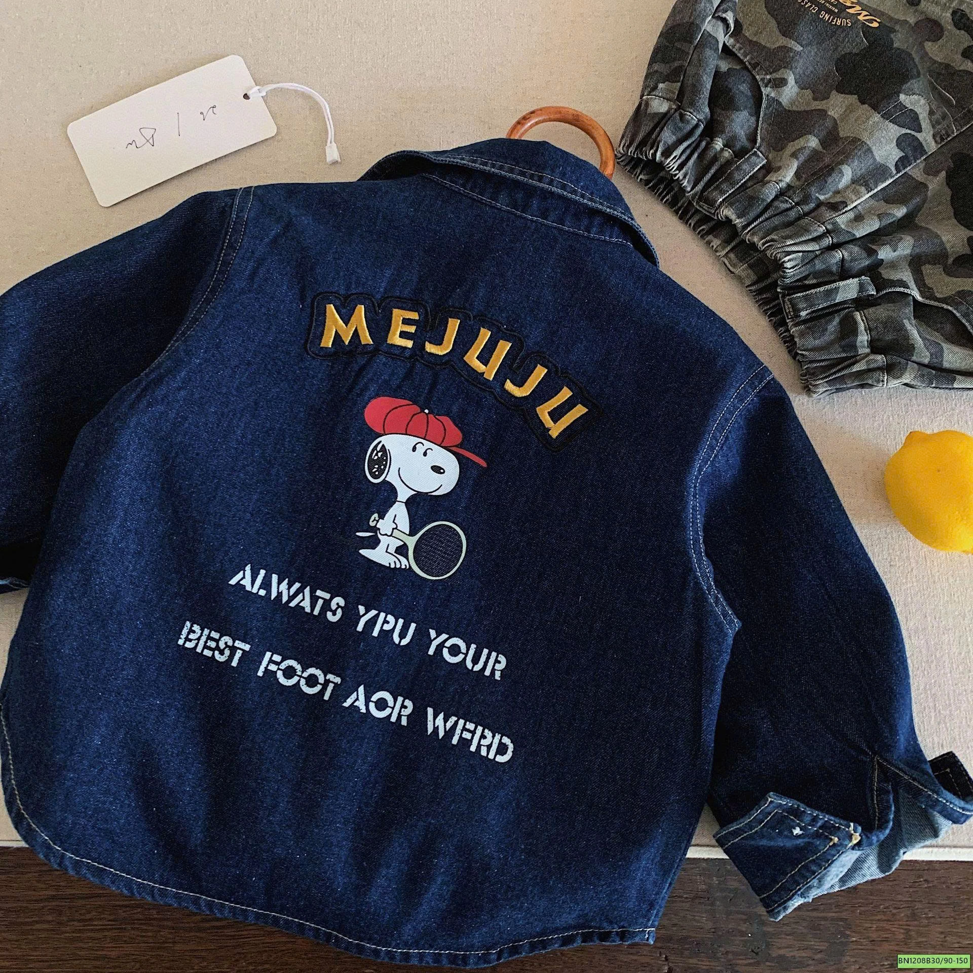 ÁO KHOÁC DENIM IN CÚN