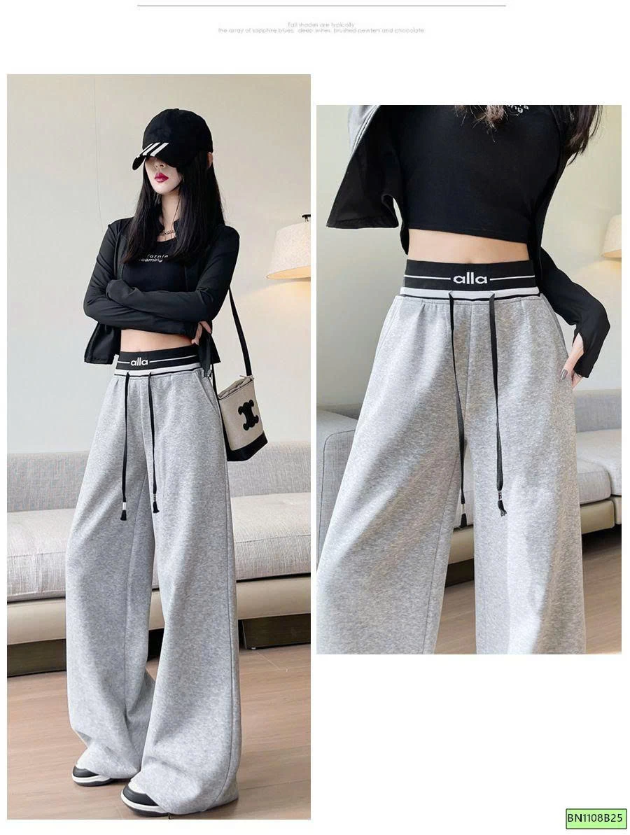 QUẦN SUÔNG COTTON CẠP CAO