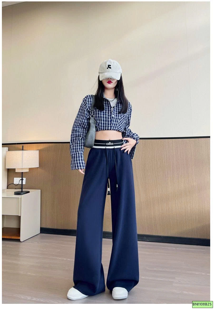 QUẦN SUÔNG COTTON CẠP CAO