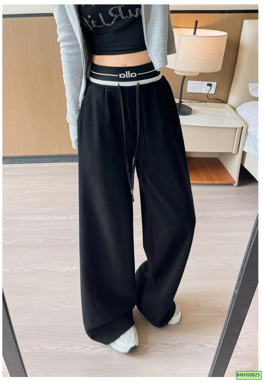 QUẦN SUÔNG COTTON CẠP CAO