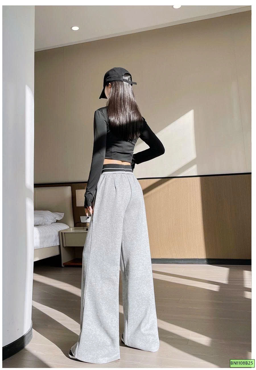 QUẦN SUÔNG COTTON CẠP CAO