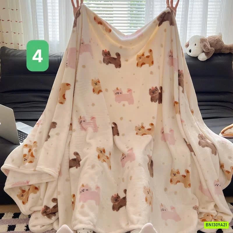 CHĂN BĂNG LÔNG IN HÌNH DỄ THƯƠNG