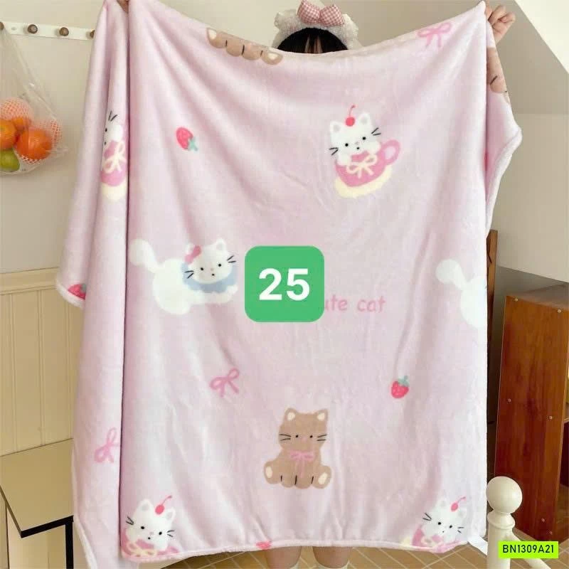 CHĂN BĂNG LÔNG IN HÌNH DỄ THƯƠNG