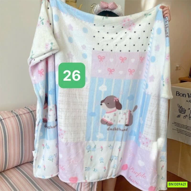 CHĂN BĂNG LÔNG IN HÌNH DỄ THƯƠNG