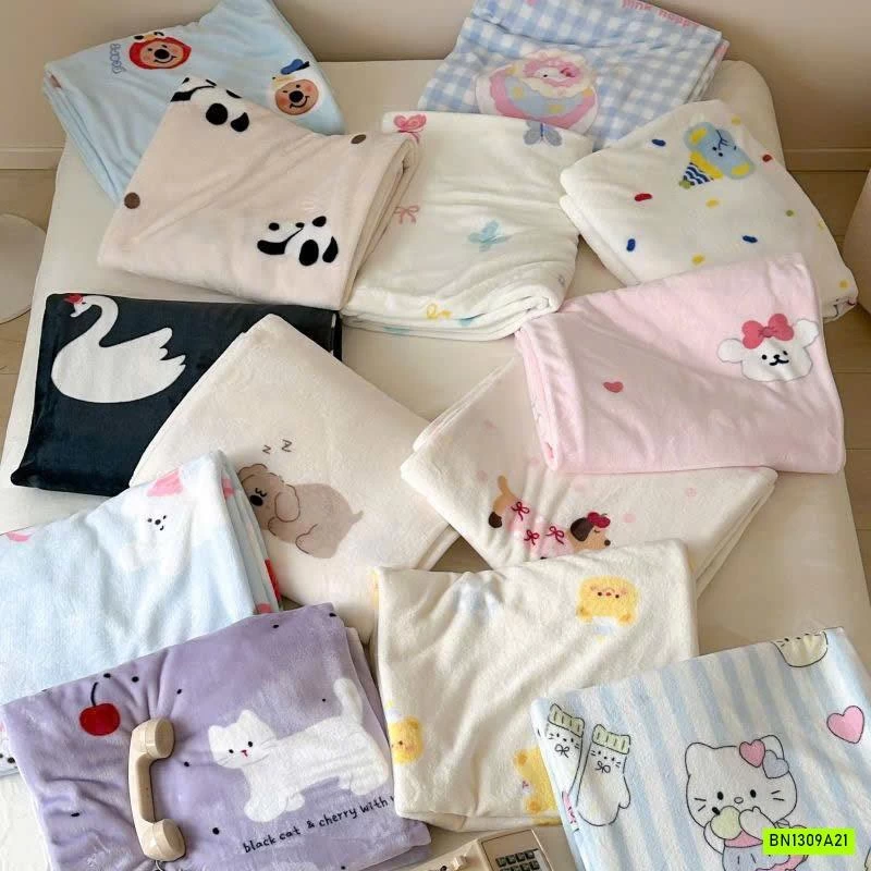 CHĂN BĂNG LÔNG IN HÌNH DỄ THƯƠNG