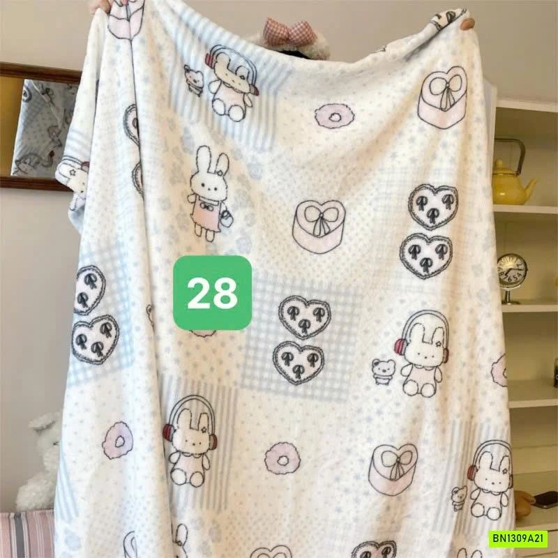 CHĂN BĂNG LÔNG IN HÌNH DỄ THƯƠNG