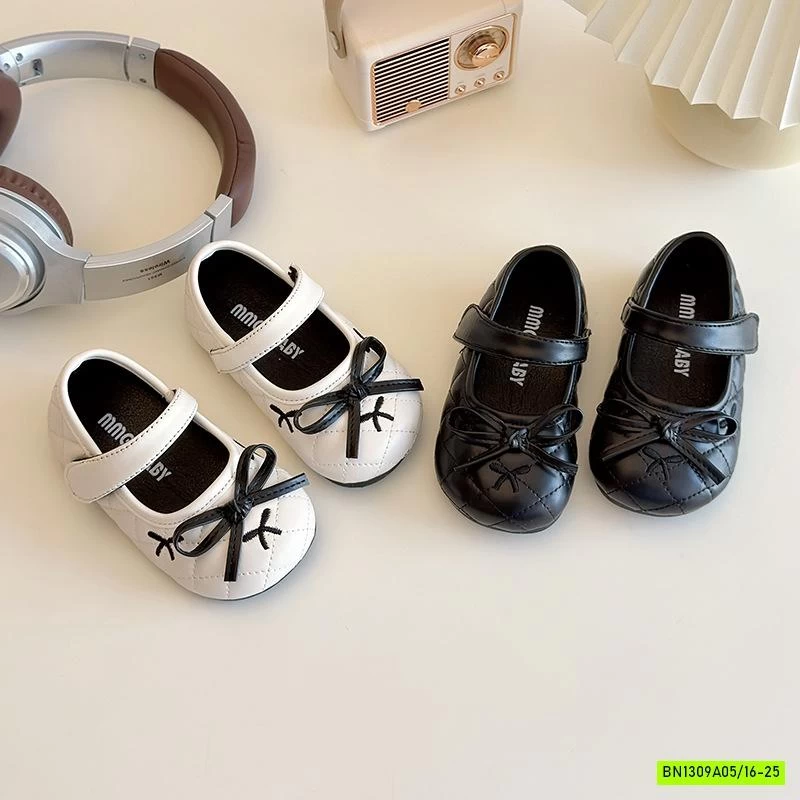 GIÀY BÚP BÊ TRẦN TRÁM THÊU NƠ NHÍ