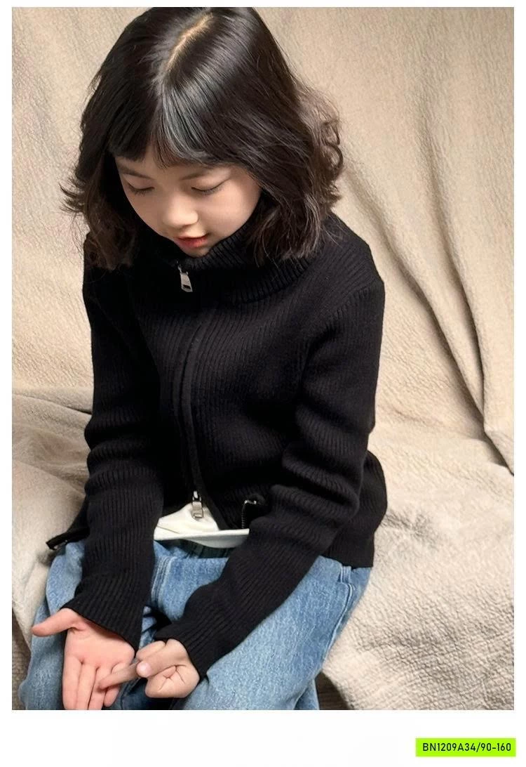 KHOÁC LEN KHÓA KÉO 2 CHIỀU CAO CỔ